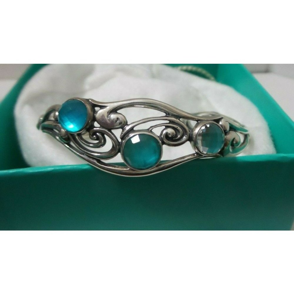 NWOT Carolyn Pollack Sterling Teal Cuff